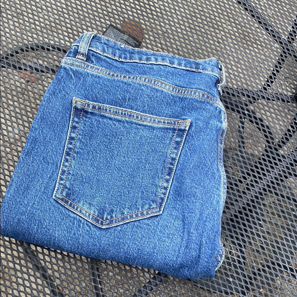 Zara Blue Straight Jeans Classic Denim Style - Picture 4 of 4